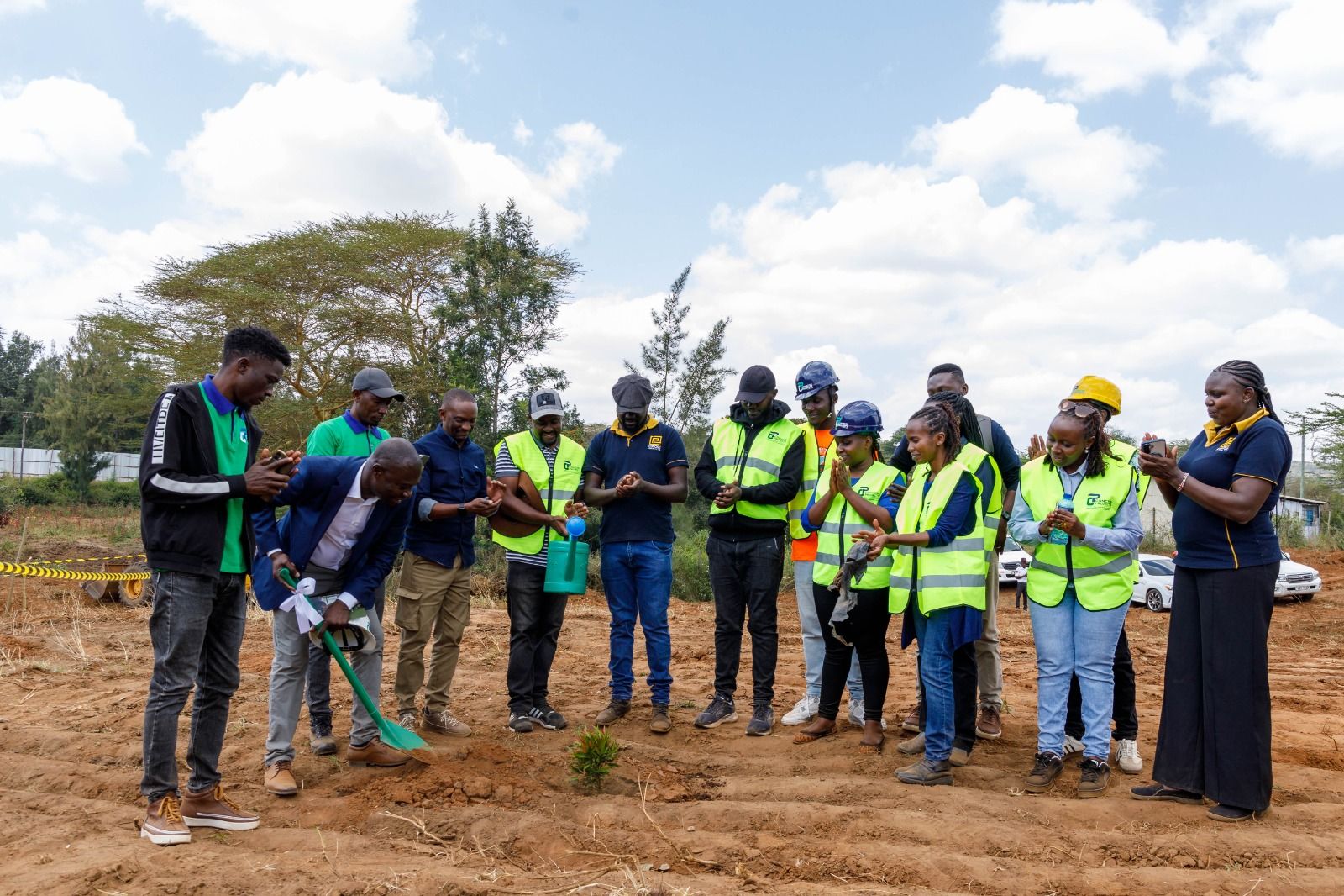 Tree planting at the Masqani groundbreaking